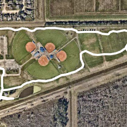 Pearland cenntenial  walking route map in Pearland