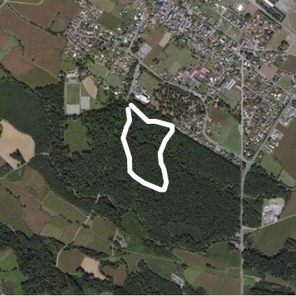 Pardies small tower walking route map in Abos