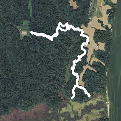 Horse Swamp to Bay Overlook walking route map in Dares Beach