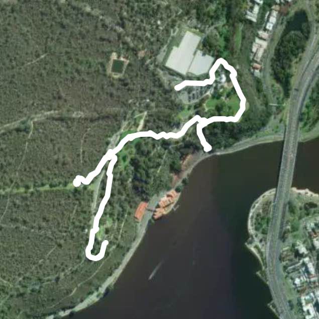 Kings park walking route map in Kings Park