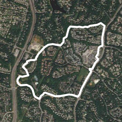 North Point Loop walking route map in Reston