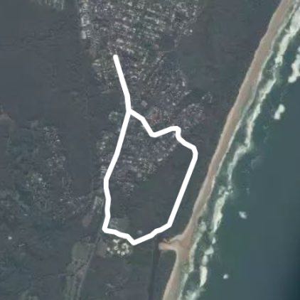 Arwakal track walking route map in Byron Bay