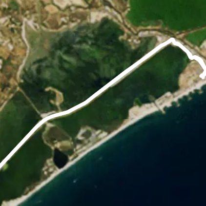 Along the Rhône from Palavas to frontignan walking route map in Palavas-les-Flots