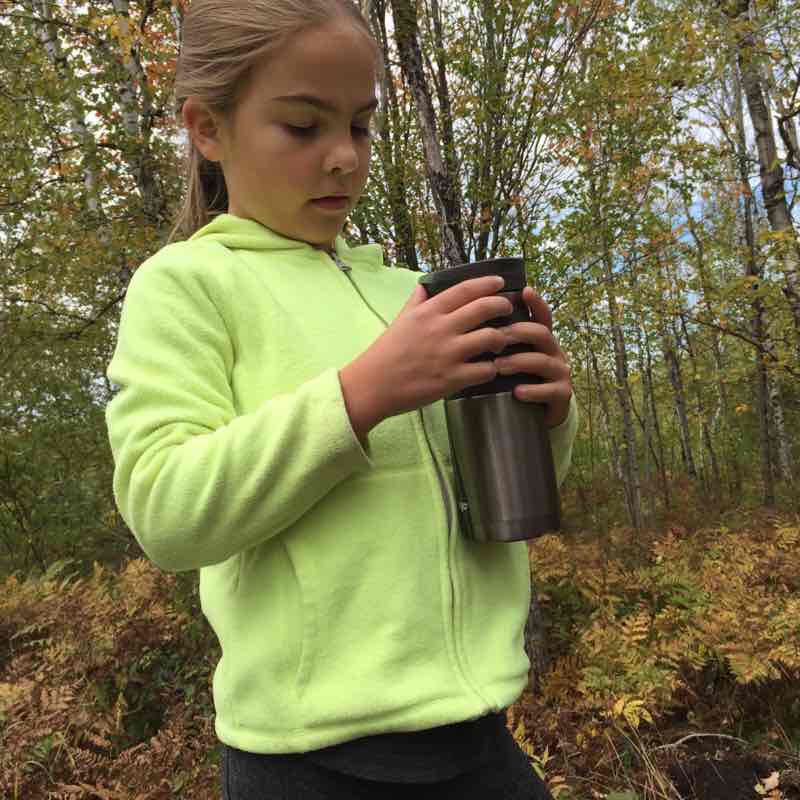 Piedmont trail off on red dress