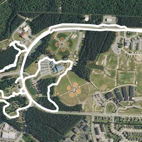 Exploring commons walking route map in Jacksonville