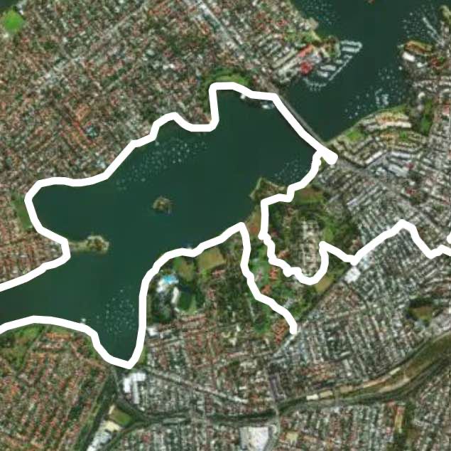 Callan Park, the Bay Run ending at the Welcome walking route map in Rozelle