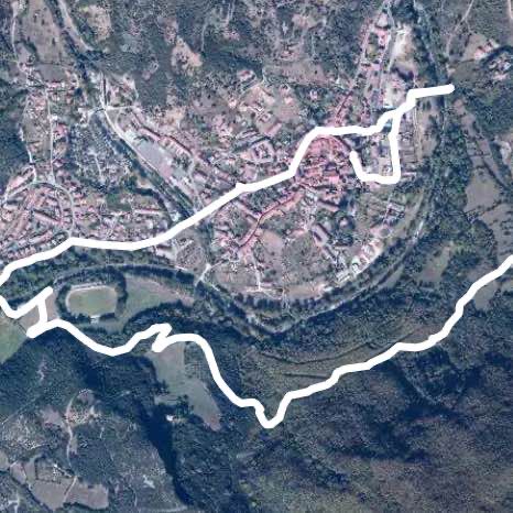 Way from there bailiff walking route map in Arles