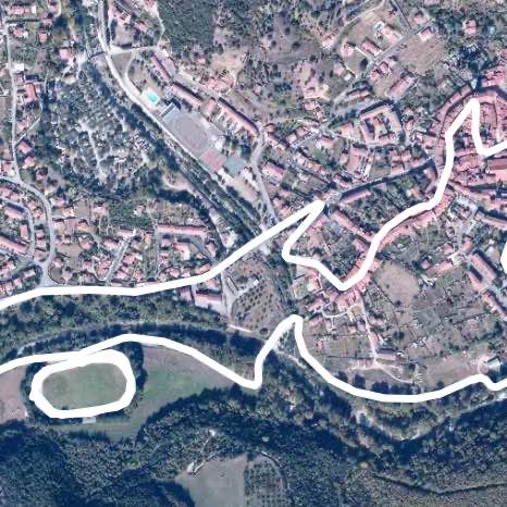 Integral path of Batllia walking route map in Arles-sur-Tech