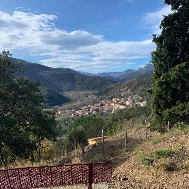 Umbrella Pine Path walking route map in Arles-sur-Tech