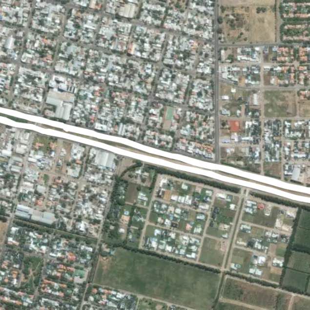 Cipolletti cycle path walking route map in General Fernández Oro