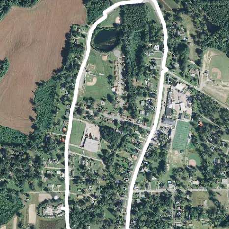 The City Of Brantley walking route map in Brantley