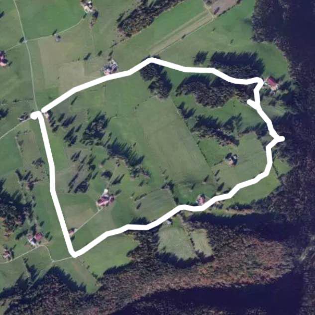 Valenvron walking route map in La Chaux-de-Fonds