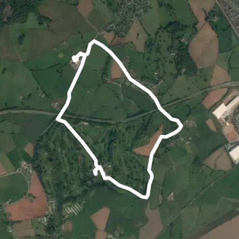 St Pierre circular route walking route map in Mathern