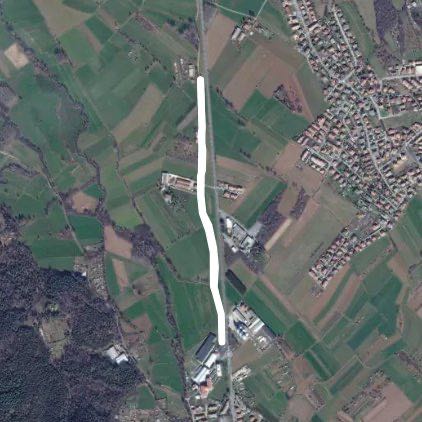 Bicycle lane walking route map in Bruino