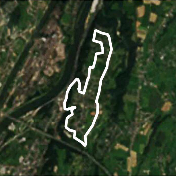 Cheratte Tower walking route map in Blegny