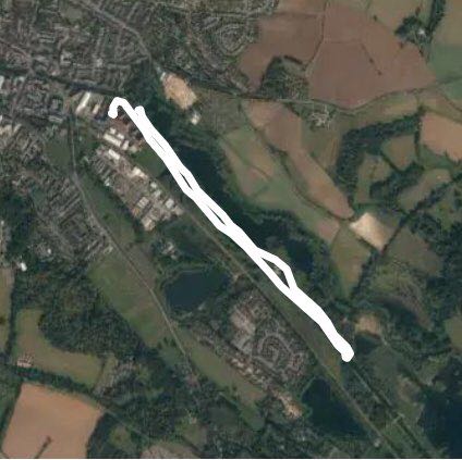 3km river (1st bridge) walking route map in Easneye
