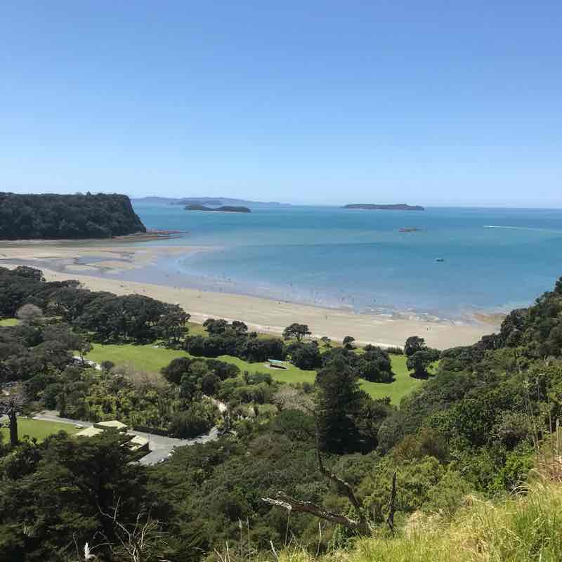 Wenderholm Regional Park Couldrey Track walking route map in Waiwera