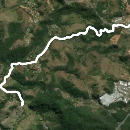 Wagon track walking route map in Juiz de Fora