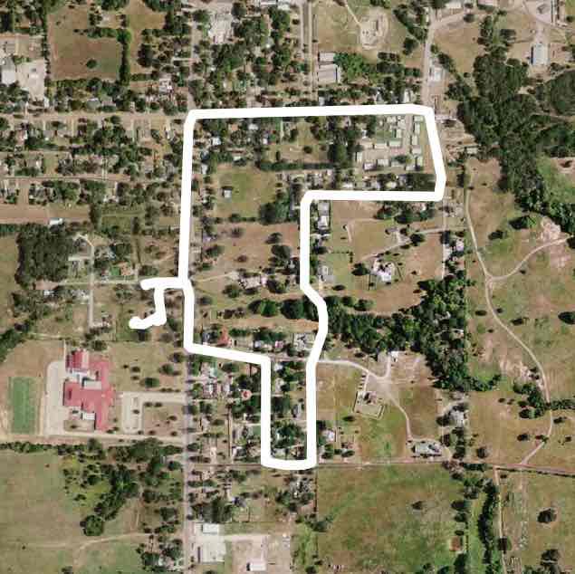 Southeast Van tidy walking route map in Van