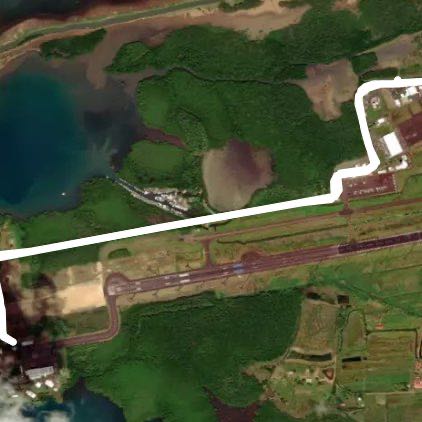 Lamentin Airport walking route map in Ducos