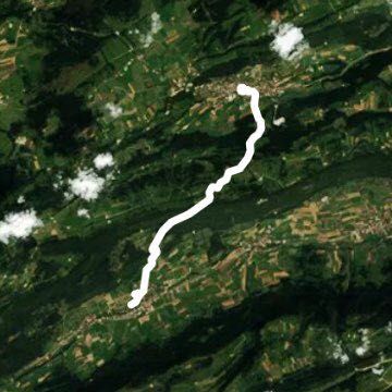 Courtelary, Tramelan walking route map in Courtelary
