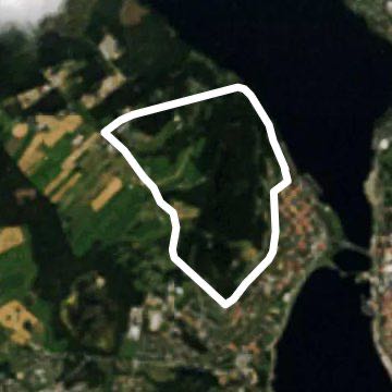 The mountain around walking route map in Östersund