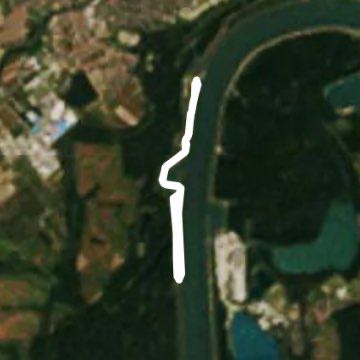 Bac of Drusenheim walking route map in Rheinmünster