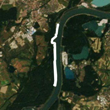 Along the Rhine walking route map in Rheinmünster