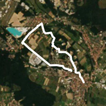 Bischwiller, Kaltenhouse via Marienthal walking route map in Bischwiller