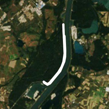 Walk on the banks of the Rhine at Drusenheim walking route map in Lichtenau