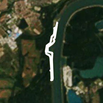 Along the Rhine at Drussenheim walking route map in Rheinmünster