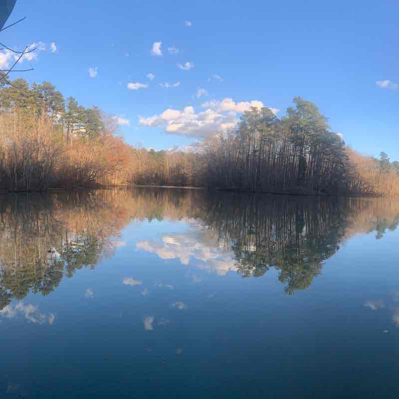 Deep river creek trail from Gibson park Hike Jamestown, North