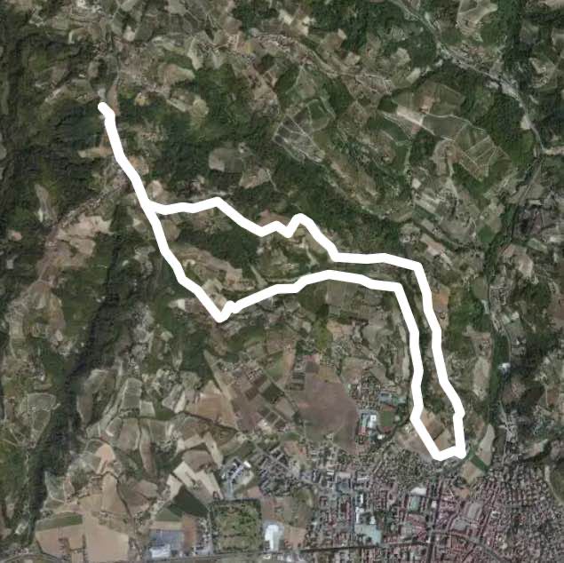 Moirano via Valloria walking route map in Acqui Terme