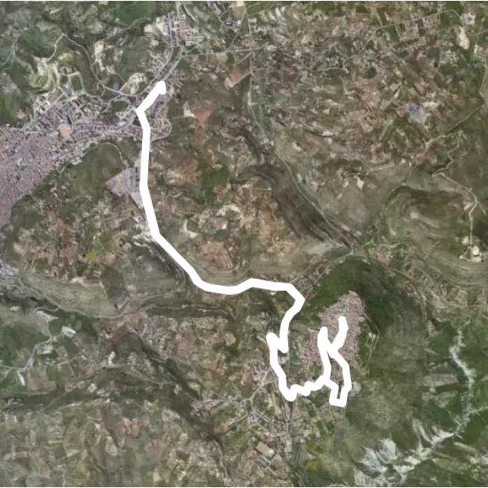 Leonforte- Assoro: nature and art walking route map in Contrada Perciata