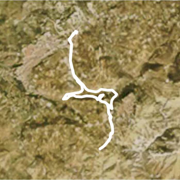 Monte Stella walking route map in Contrada Perciata