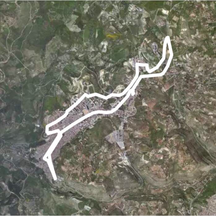Leonforte art and nature walking route map in Contrada Perciata