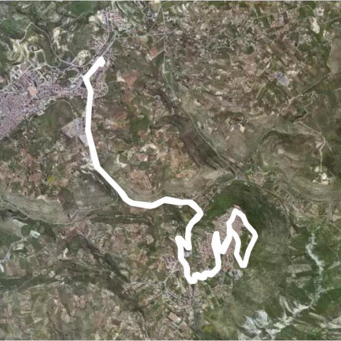 Navel of Sicily walking route map in Contrada Perciata