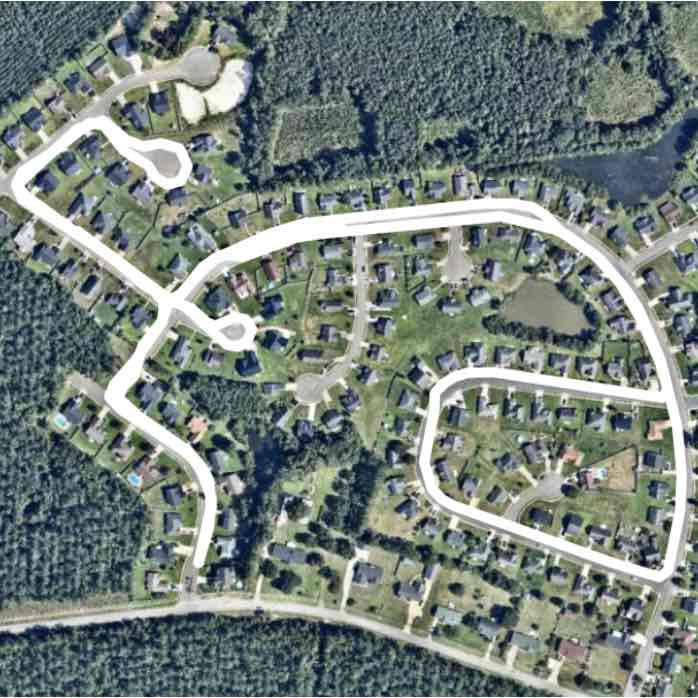 Brittneys house walking route map in Conway