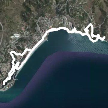 Velilla Torre del Diablo walking route map in Almuñécar