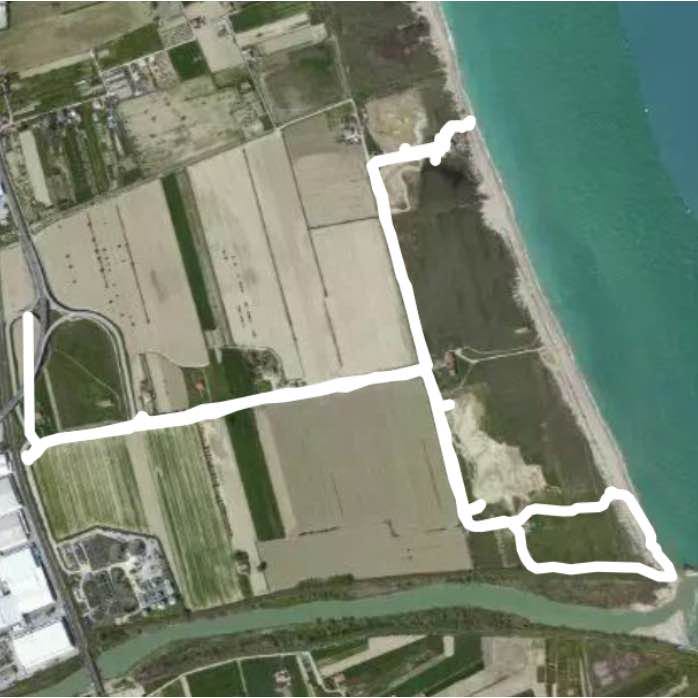 Sentina Nature Reserve walking route map in Martinsicuro