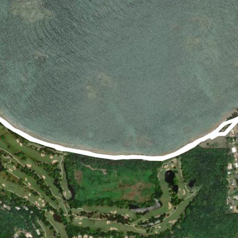 Golden walking route map in Toa Baja