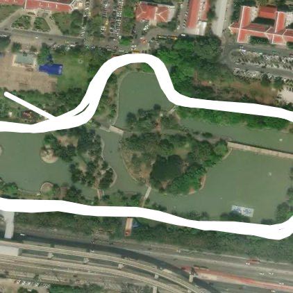 Salakang walking route map in Nonthaburi
