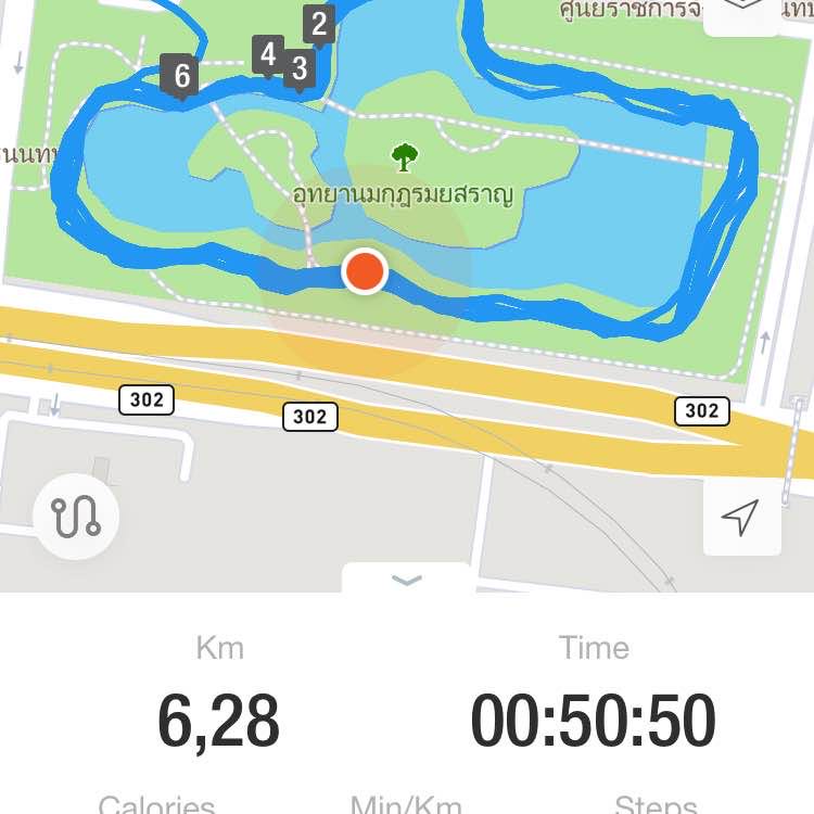 Salakang walking route map in Nonthaburi