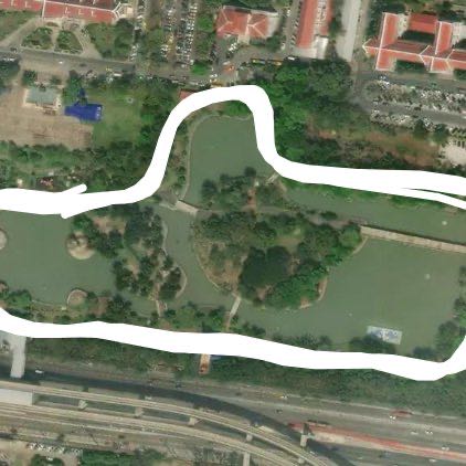 Salakang walking route map in Nonthaburi