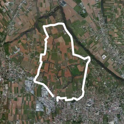 Old market walking route map in Montebelluna