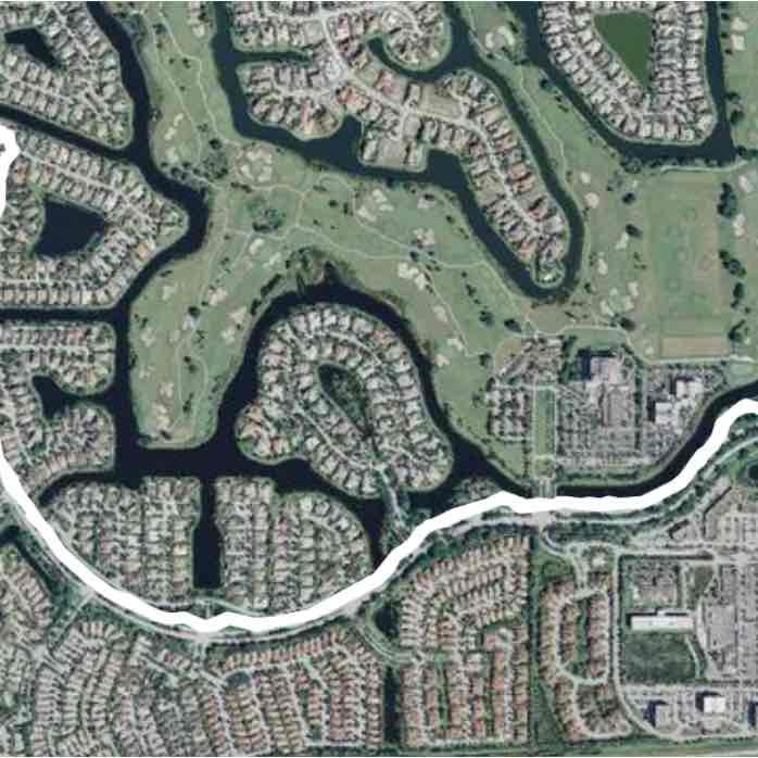 Heron Bay Gate walking route map in Parkland