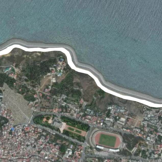 Cornice walking route map in Tangier