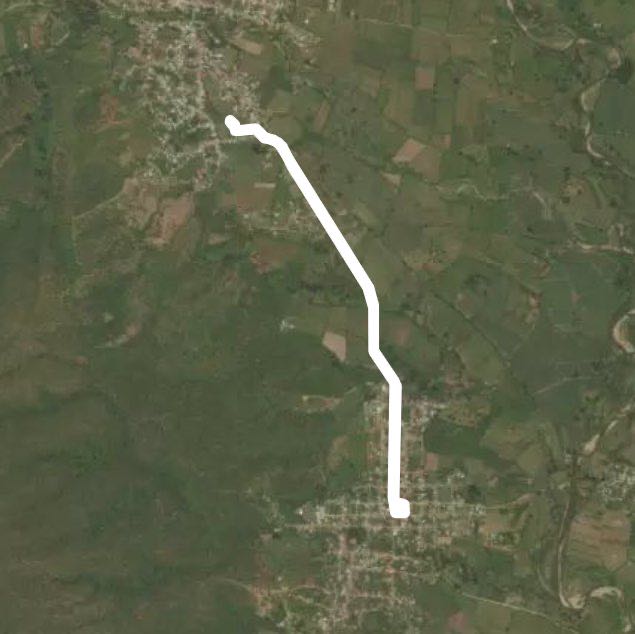 Azacualpa-Macuelizo walking route map in San Luis Planes