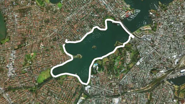 Bay Run walking route map in Sydney, New South Wales, Australia
