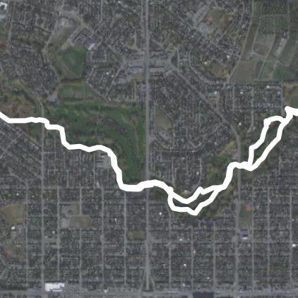 Confederation park easy walking. walking route map in Northeast